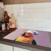 Papegaai - Koksmuts - Nieuwsgierig - Vogel Inductie beschermer vinyl 3mm klein -sfeer3