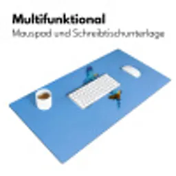 Papagaai - Vliegen - Blauw - Geel Muismat XXL klein -ysfeer4_duits