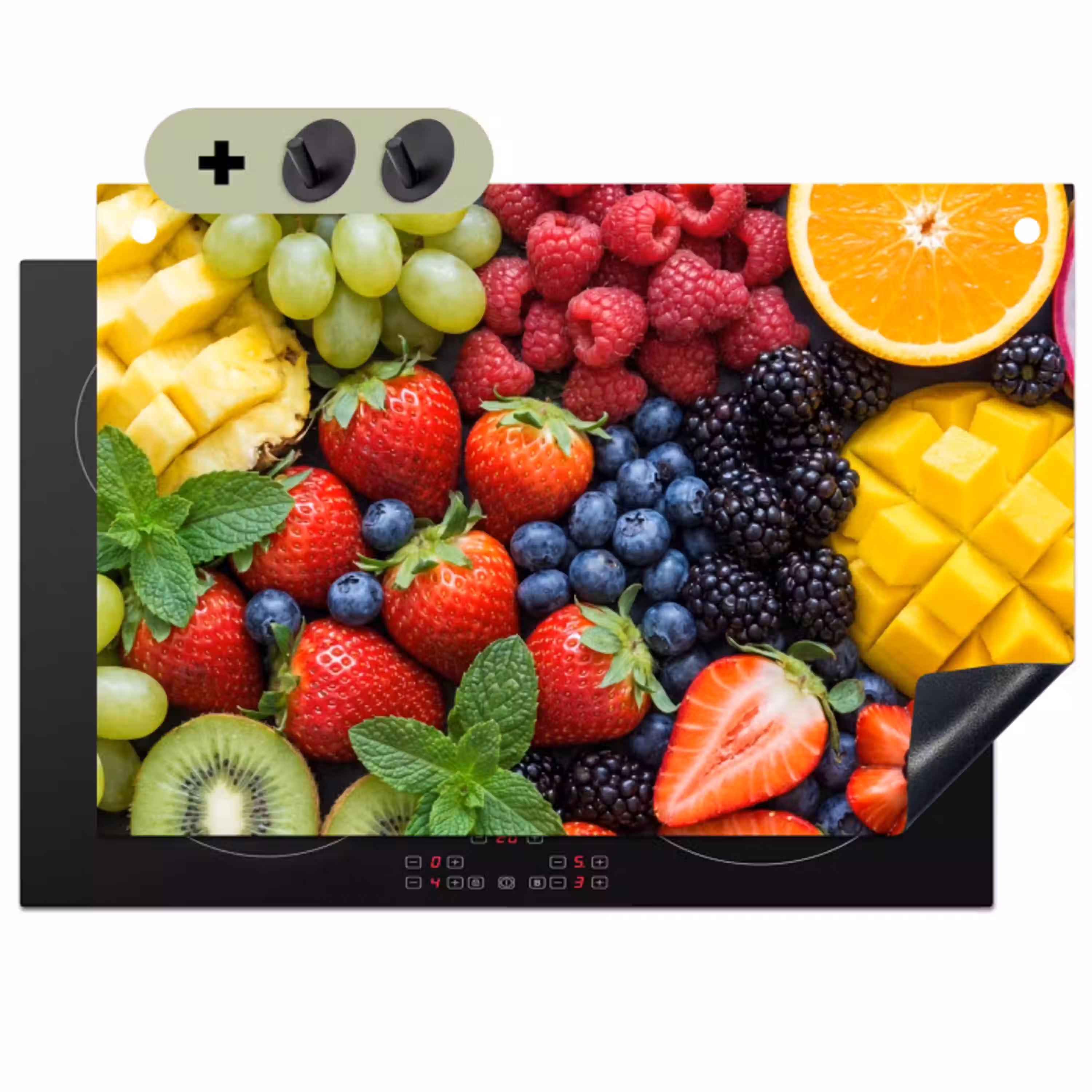 Fruit - Vers - Kleurrijk - Eten Inductie beschemer met haakjes klein -3d