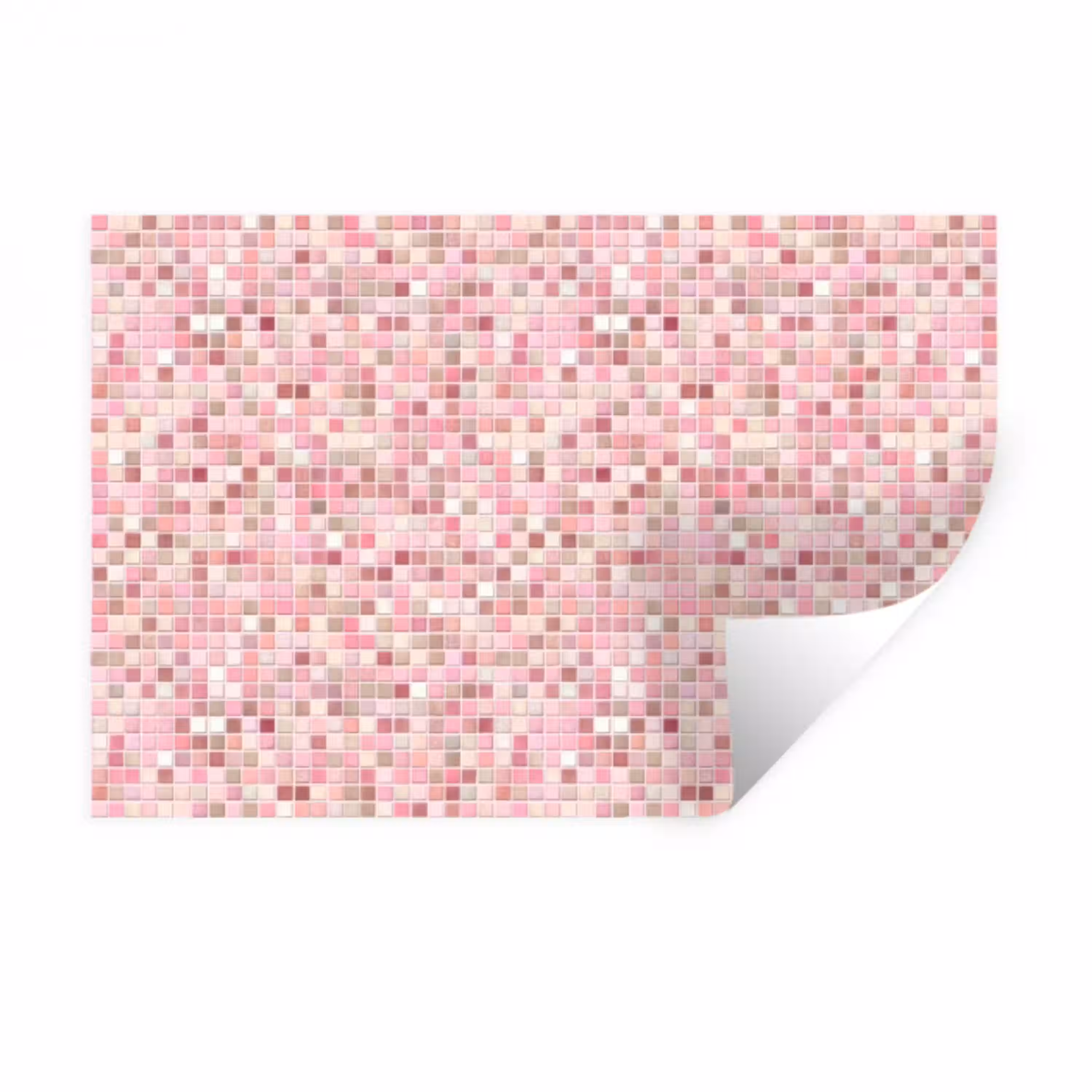 Mozaïek - Patroon - Roze Muursticker klein 286 -3d