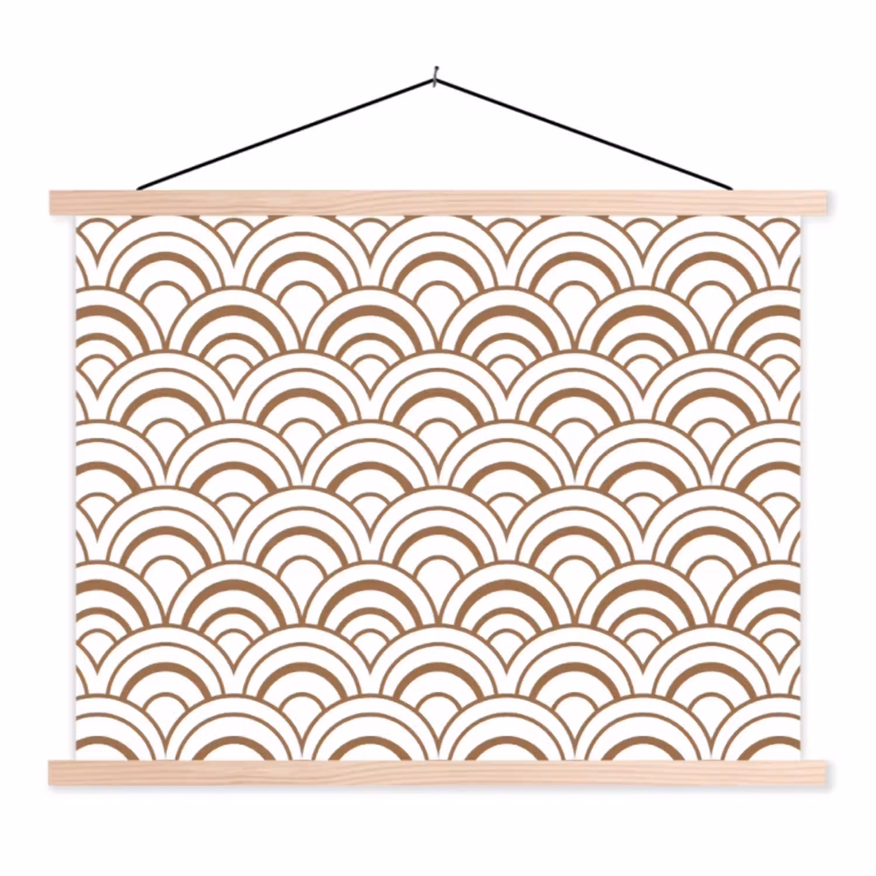Klassiek - Motief - Terracotta textielposter latten blank klein 122 -3d