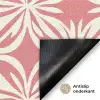 Roze - Bloemenmotief - Wit - Modern Deurmat klein 898 -antislip_NL