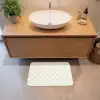 Patroon - Bloemen - Beige Badmat klein 997 -sfeer1