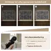 Abstract - Lijnen - Blauw - Goud Light Box met batterij (Wandlamp) middel 907 -USP_dimbaarNL