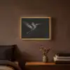 Kolibrie - Zwart - Dieren Light Box met batterij (Wandlamp) middel -sfeer4