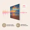Zee - Zonsondergang - Strand - Wolken - Oranje PET vilt klein -USP_NL