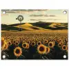 Zonnebloem - Veld - Windmolen tuinposter los doek klein -3d