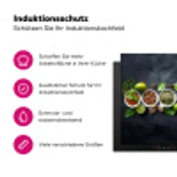 Kruiden - Specerijen - Betonlook - Stilleven Inductie beschermer vinyl 3mm groot -zzzzzzz-lf-ups