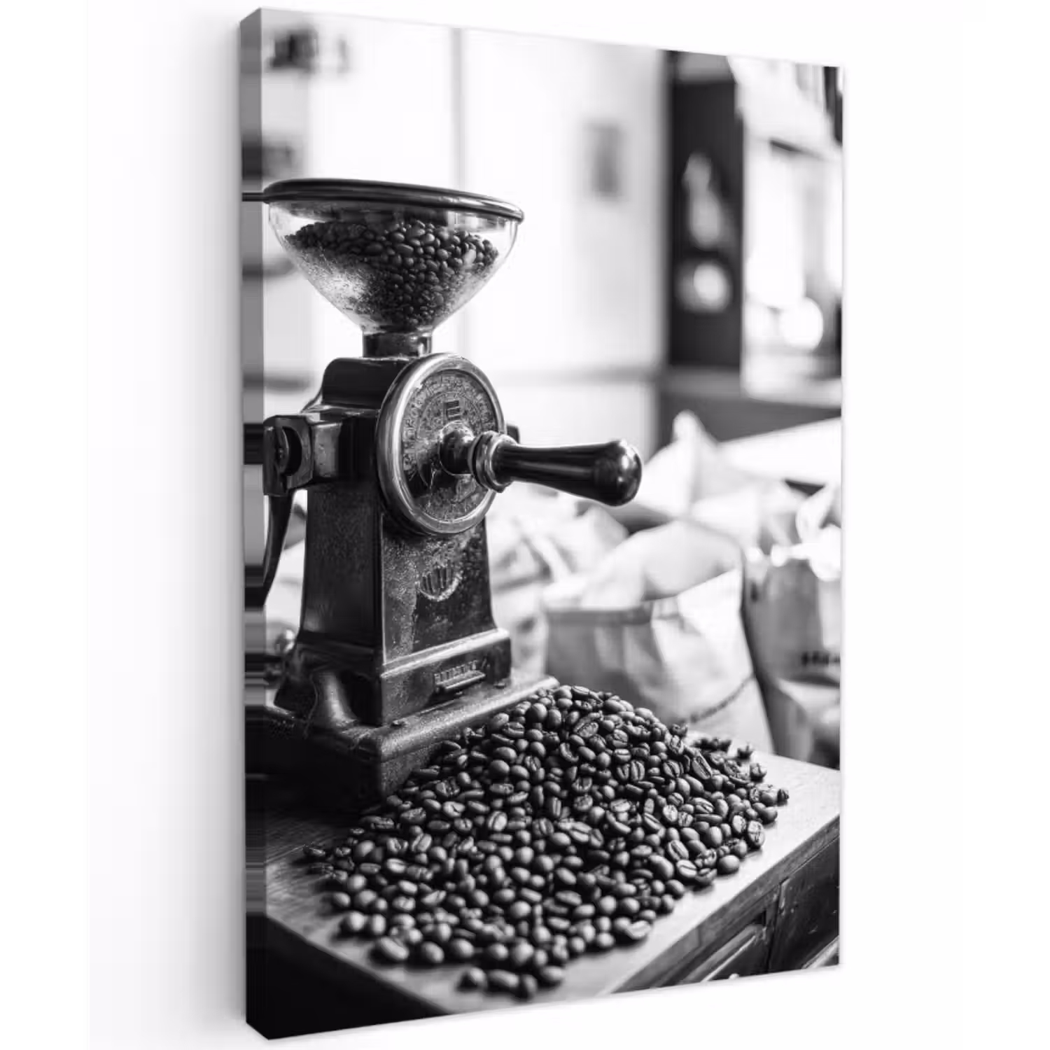 Leinwandbild - Kaffeemühle - Gemahlen - Vintage