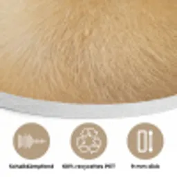 Pijltje - Eend - Natuur - Geel Akoestische PET Vilt - Rond klein -closeup_DE