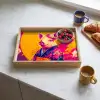 Varken - Bloemkroon - Kimono - Abstract Dienblad Rechthoek middel -sfeer2