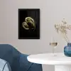 Garnalen - Zwart - Goud - Dieren fotolijst zwart zonder passe partout klein -sfeer4