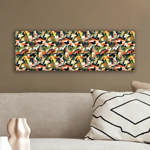 Kleurrijke - Camouflage - Organische - Vormen canvas 2cm klein 828 -sfeer3