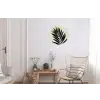Palmblad - Donkere bladen - Subtiel Wandcirkel aluminium klein -woonkamer