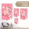 Zebra - Pink - Verf tuinposter los doek klein -Xsfeer9_DE