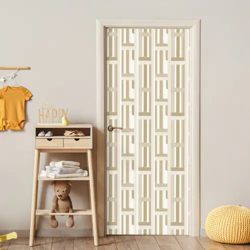 Modern - Geometrisch - Beige deurposter klein 289 -sfeer4
