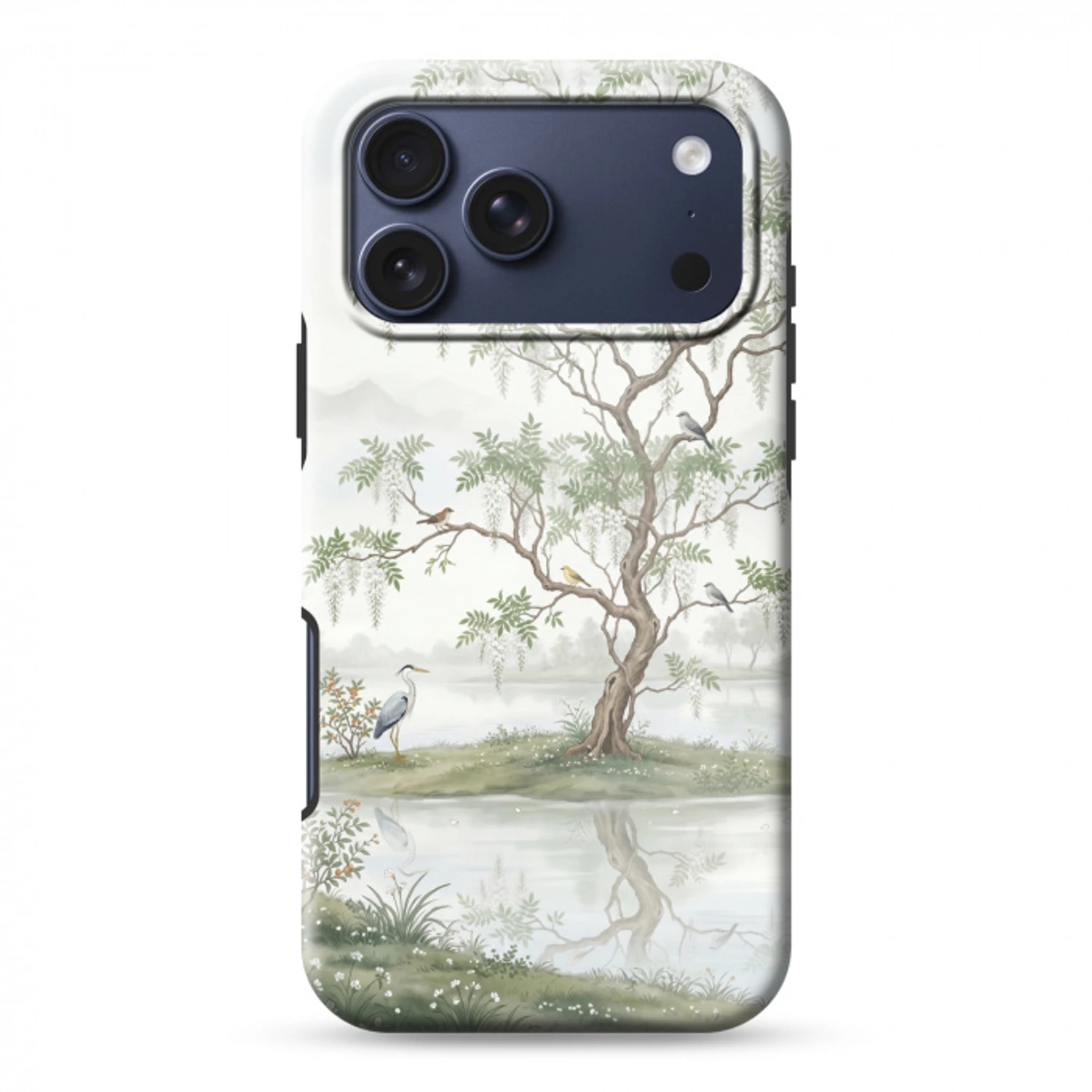 Reiger - Landschap - Groen Toughcase MagSafe Apple iPhone 17 Pro Max klein -3d