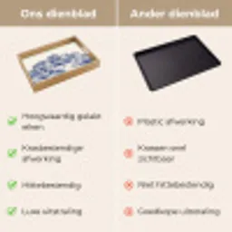 Rustiek - Landgoed - Blauw Dienblad Rechthoek middel -USP_VergelijkingNL
