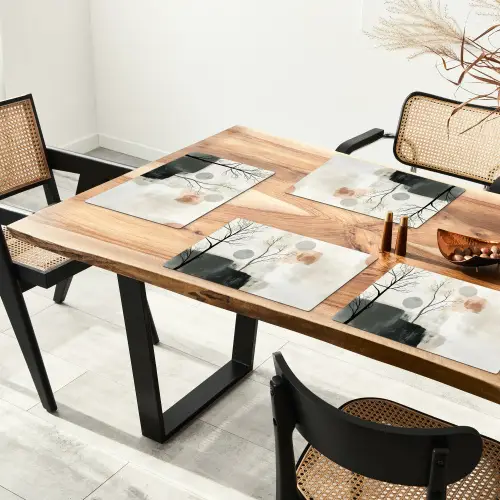 Wabi sabi - Beige - Plant Placemat vinyl groot -zzsfeer4_Kitchenyeah-website