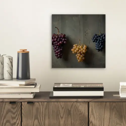 Druiven - Kleurrijk - Muur aluminium wit klein -sfeer1