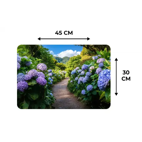 Hortsensia - Pad - Bloemen Placemat vinyl groot -specs