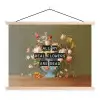 Bloem - Quote - Vintage - Art textielposter latten blank klein -3d