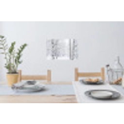 Berkenbomen - Sneeuw - Winter - Bos - Wit Muursticker klein -eettafel