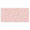 Doolhofpatroon - Roze - Wit - Abstract Muismat XXL klein 681 -3d_leeg