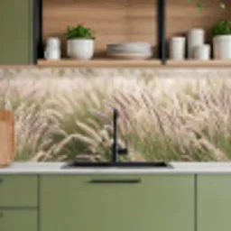 Gras - Close up - Groen keuken achterwand 2 middel -sfeer3
