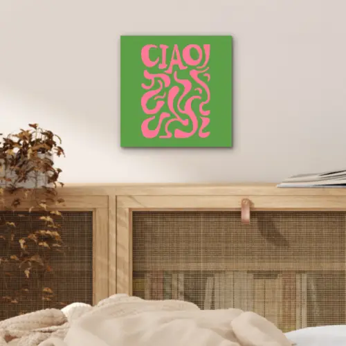Abstract - Roze - Ciao - Vormen aluminium wit klein -sfeer3