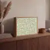 Grafisch - Patroon - Groen Light Box met batterij (Wandlamp) middel 907 -sfeer2