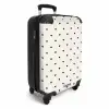 Valentijn hartjes rijen patroon zwart NBS - Handbagage koffer - Kinderen Unisex middel -productfoto_3d