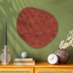 Oosters - Bloemen - Terracotta Wandcirkel Organisch Aluminium middel 851 -sfeer2