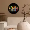 Lepels - Kruiden - Modern - Graffiti - Verf - Kleurrijk Wandcirkel plexiglas klein -sfeer1