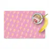 Geel - Bliksem - Roze Placemat vinyl groot 368 -zzzproduct_Kitchenyeah-website