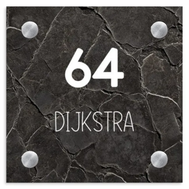 Naambordje voordeur vierkant