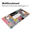 Kauwgom - Vrouw - Penseelstreken - Modern Muismat XXL klein -sfeer4