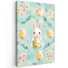 Konijn - Eieren - Takjes Tuinposter op houten frame 2 cm dik klein -3d