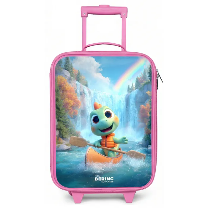Dino - Natuur - Waterval Kinderkoffer - Roze klein -zz3dotto