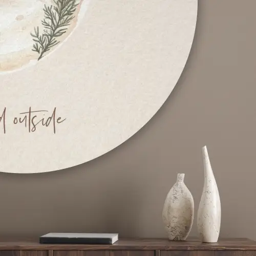 Quote - Winter - Kerst - Beige - Kerstbal Akoestische PET Vilt - Rond klein -sfeer5_closeup