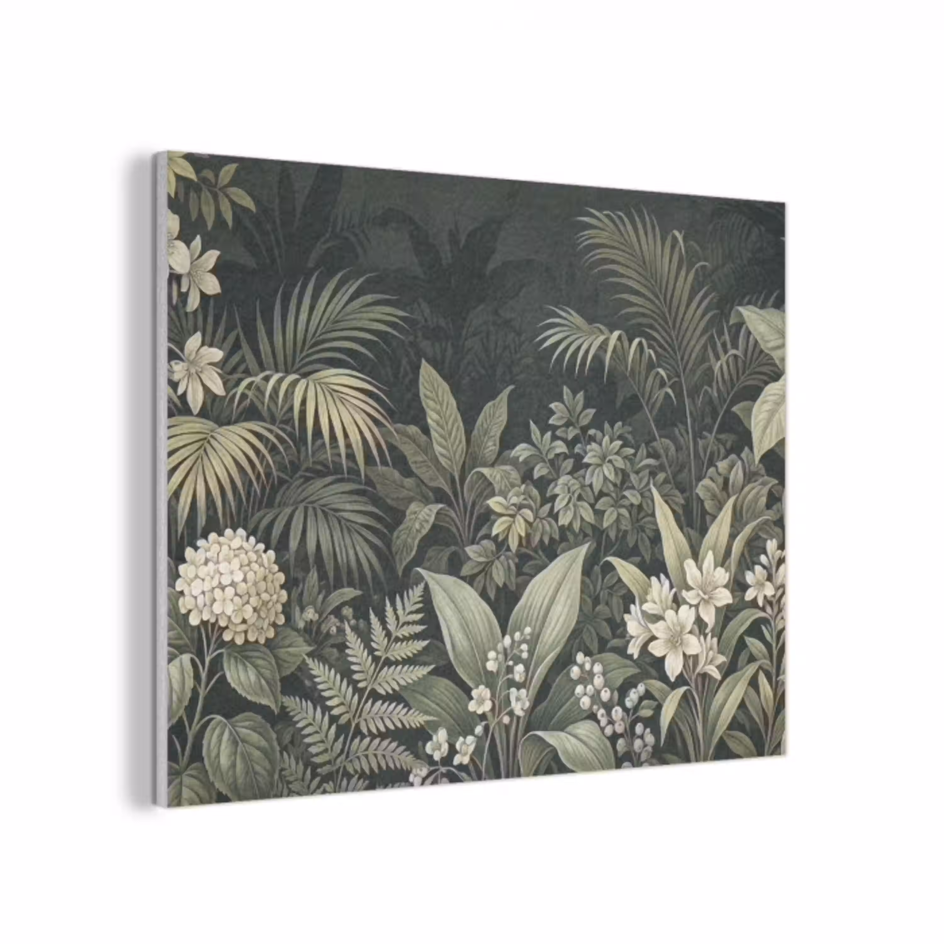 Jungle - Bladeren - Botanisch - Groen PET vilt klein -3d