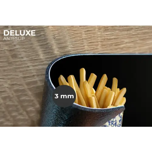 Friet - Porselein - Delfts blauw - Eten Placemat vinyl groot -closeup