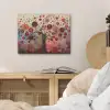 Levensboom - Bloemen - Roze - Hippie - Kunst PET vilt klein -sfeer3