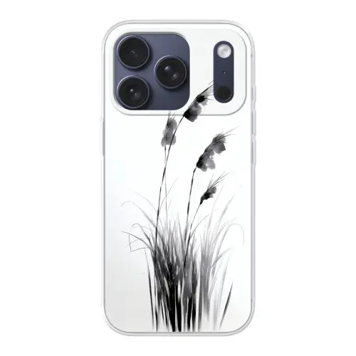 Minimalistisch - Stelen - Wit Telefoonhoesje iPhone 17 Pro klein -3d