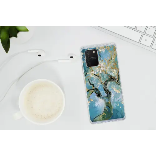 Amandelbloesem boom - Blauw - Abstract Telefoonhoesje Samsung Galaxy S10 Lite klein -oordopS10Lite