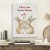 Liefde - Rood - konijn PET vilt klein -sfeer1