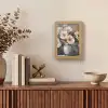 Bloemen - Wit - Vaas - Modern Light Box met kabel (Tafellamp) klein -sfeer2