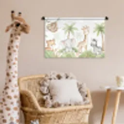Dieren - Jungle - Pastel Wandkleed katoen klein -wsfeer5_kind