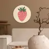 Aardbei - Minimalistisch - Rood - Fruit Wandcirkel plexiglas klein -sfeer1