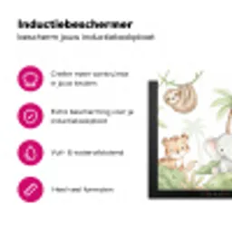 Dieren - Jungle - Pastel Inductie beschermer vinyl 3mm klein -wsfeer2_website